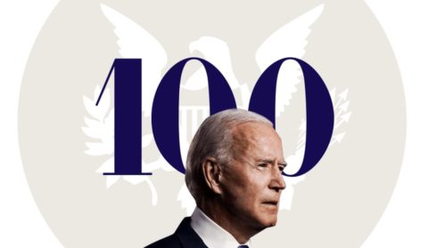 Chamada 'Dossiê 100 Dias do Governo Biden'
