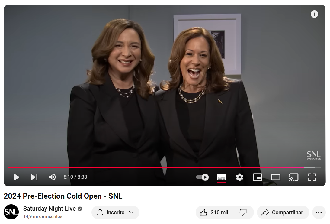 Ao vivo de Nova York Kamala Harris e Saturday Night Live como