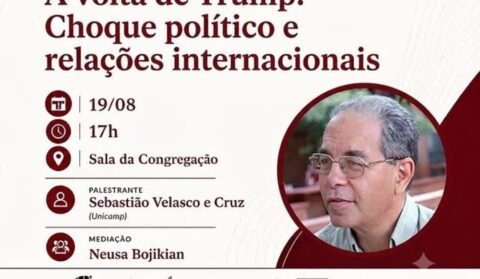 Agenda INCT-INEU: palestra 'A volta de Trump', com prof. Sebastião Velasco e Cruz, em São Paulo